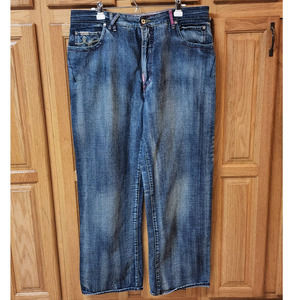 LN Geans By Lng Make Jeans Not War Men’s Size 40 Distressed